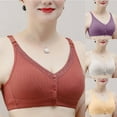 thumbnail image 1 of Meichang Bras for Older Women Front Snap Bras Wireless Full Coverage Push-Up Bralette Front Opening Comfortable Breathable Bra, 1 of 8
