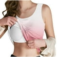 thumbnail image 1 of Meichang Built in Bra Tank Tops for Women Summer Trendy Gradient Print Scoop Neck Sleeveless Shirts Casual Wide Strap Undershirt Padded Camisole Yoga Tanks Tops, 1 of 7