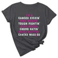 thumbnail image 1 of Meichang Cancer Warrior Shirt Women Pink Ribbon Print Breast Cancer Awareness T-Shirts Short Sleeves T-Shirt Breast Cancer Survivor Gifts, 1 of 7