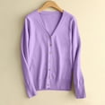 thumbnail image 1 of Meichang Cardigan Sweaters for Women Long Sleeve V-Neck Button Down Knit Tops Solid Loose Fit Lightweight Sweaters Outwear Coat, 1 of 9