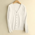 thumbnail image 1 of Meichang Cardigan Sweaters for Women Long Sleeve V-Neck Button Down Sweater Cardigan Basic Solid Lightweight Knit Cardigans, 1 of 9