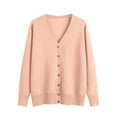 thumbnail image 1 of Meichang Cardigan Sweaters for Women Long Sleeve V-Neck Button Down Sweater Cardigan Basic Solid Lightweight Knit Cardigans, 1 of 9