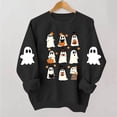 thumbnail image 1 of Meichang Casual Halloween Sweatshirts Women Oversized Crew Neck Sweatshirt Cute Ghost Print Sweatshirts Long Sleeve Sweatshirts Fall Pullover, 1 of 5