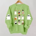 thumbnail image 1 of Meichang Casual Halloween Sweatshirts Women Oversized Crew Neck Sweatshirt Cute Ghost Print Sweatshirts Long Sleeve Sweatshirts Fall Pullover, 1 of 6
