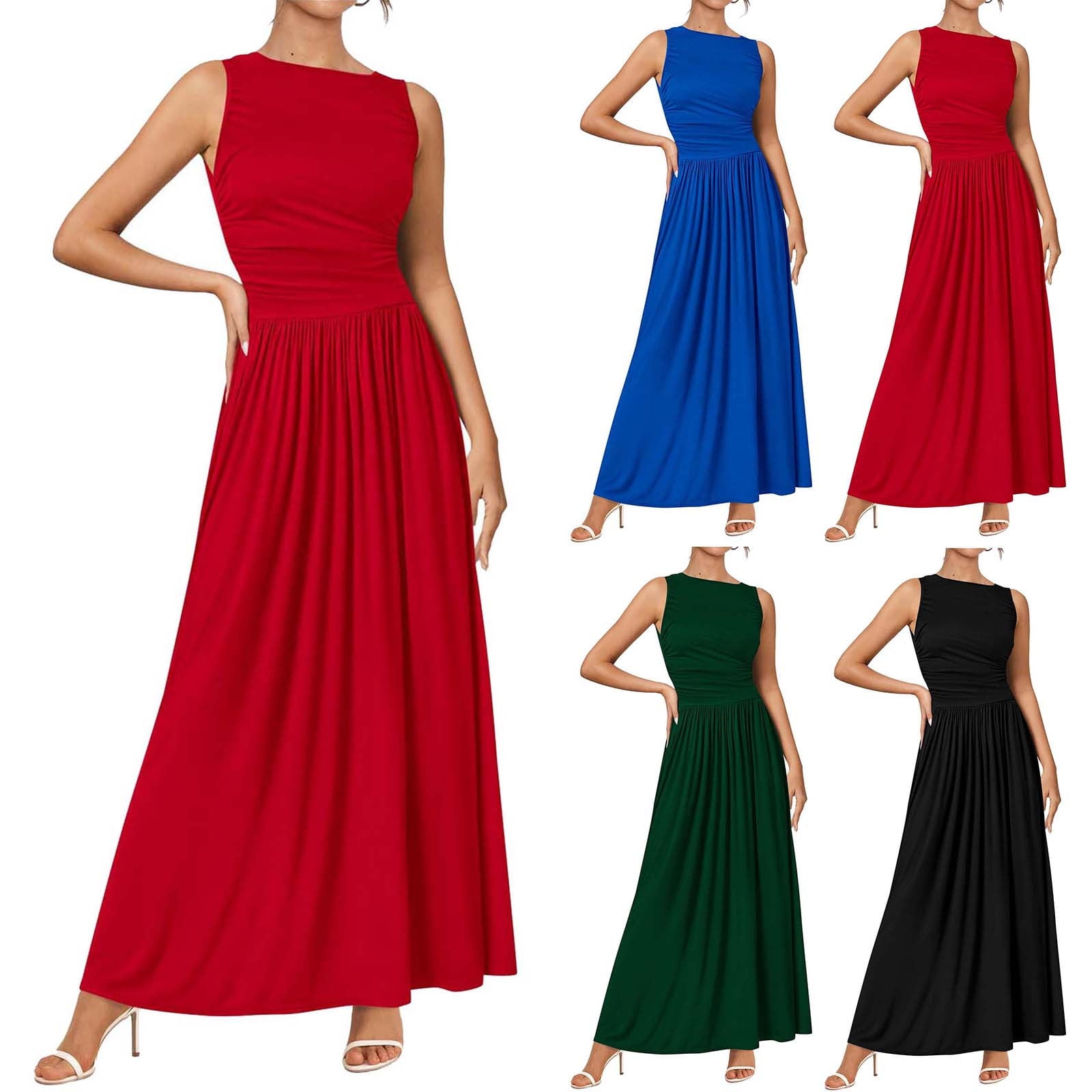 Meichang Cocktail Dresses for Women Summer Sleeveless High Neck Wedding ...