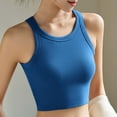 thumbnail image 1 of Meichang Crop Tank Top for Women with Shelf Bra Ribbed Tank Tops Sleeveless Crew Neck Basic Padded Yoga Cami Workout Crop Tank Tops, 1 of 6
