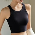 thumbnail image 1 of Meichang Crop Tank Top for Women with Shelf Bra Ribbed Tank Tops Sleeveless Crew Neck Basic Padded Yoga Cami Workout Crop Tank Tops, 1 of 6