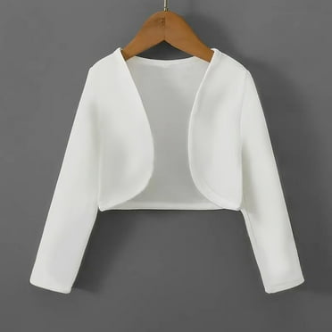 Meichang Cropped Jacket Blazer for Women Dressy Long Sleeve Bolero Elegant Open Front Cardigan Lightweight Jacket Blazer for Work