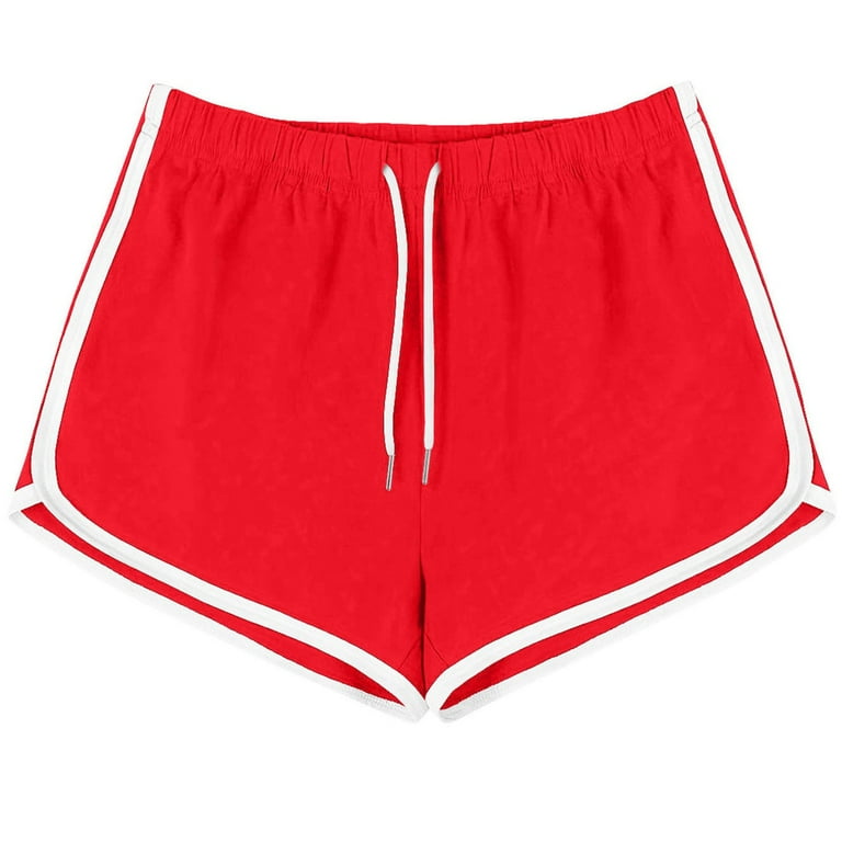 Meichang Dolphin Hem Shorts for Women Elastic Waist
