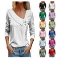 thumbnail image 1 of Meichang Eyelet Embroidery Tops for Women Summer Dressy Casual V Neck Button Up Long Sleeve T Shirts Trendy 2024 Soft Blouses Red L, 1 of 5