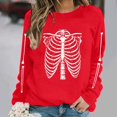 thumbnail image 1 of Meichang Fall Halloween Sweatshirts for Women Skull Graphic Sweatshirt Party Tops Long Sleeve Crewneck Sweatshirts Holiday Cozy Pullover, 1 of 6