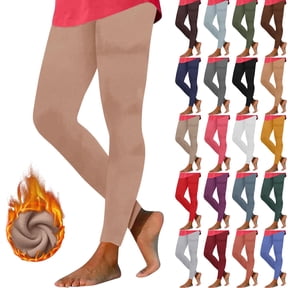 Meichang Fleece Lined Leggings Women High Waist Tummy Control Yoga Pant Workout Gym Stretchy Tights Soft Slim Fit Winter Warm Leggings