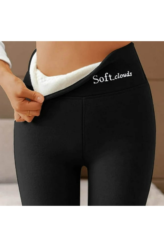Fleece Lined Leggings for Women Cold Weather Fuzzy Thermal Pants Winter Warm Sherpa Lined Leggings Thick Tights 2023