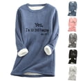 thumbnail image 1 of Meichang Fleece Sweatshirt for Women Winter Warm Sherpa Lined Pullover Thermal Long Sleeve Crewneck Sweatshirt Loungewear Plus Size, 1 of 3