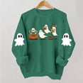 thumbnail image 1 of Meichang Halloween Sweatshirt for Women Ghost Graphic Sweatshirts Oversized Long Sleeve Crew Neck Pullover Casual Sweatshirt, 1 of 6