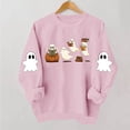 thumbnail image 1 of Meichang Halloween Sweatshirt for Women Ghost Graphic Sweatshirts Oversized Long Sleeve Crew Neck Pullover Casual Sweatshirt, 1 of 6