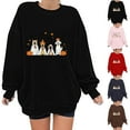 thumbnail image 1 of Meichang Halloween Sweatshirts Women Halloween Pumpkin Ghost Graphic Sweatshirt Party Tops Fall Long Sleeve Crewneck Sweatshirts, 1 of 7