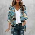 thumbnail image 1 of Meichang Kimono Cardigans for Women Open Front Chiffon Kimono Cardigan Boho Floral Print Kimonos Casual Beach Wear Cover Up Blouse Top, 1 of 5