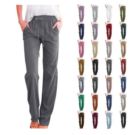 Meichang Linen Dresses for Women 2025 Summer Casual Short Sleeve V Neck Maxi Dresses Swing Loose Fit Beach Vacation Dress