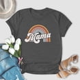 thumbnail image 1 of Meichang Mama Shirts for Women Plus Size Mama Rainbow Graphic Tee Tops Short Sleeve Crew Neck Casual T Shirts Mother's Day Shirts Gray XXXL, 1 of 6