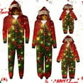 thumbnail image 1 of Meichang Matching Family Pajamas Christmas Hooded Onesie Sleepwear Long Sleeve Jumpsuit Front Zipper Holiday Print, 1 of 4