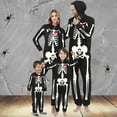 thumbnail image 1 of Meichang Matching Halloween Pajamas for Family Halloween Skeleton Print One-Piece Onesies Hooded Zipper Front PJs Jumpsuit Loungewear Romper for Women, 1 of 4