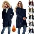 thumbnail image 1 of Meichang Maternity Winter Coat 3 In 1 Thickened Puffer Jackets Fleece Lined Warm Hooded Jacket Parkas Outerwear with Pockets, 1 of 9