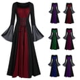 thumbnail image 1 of Meichang Medieval Dress for Women Renaissance Long Sleeve Lace Up Princess Dresses Halloween Cosplay Costumes, 1 of 8