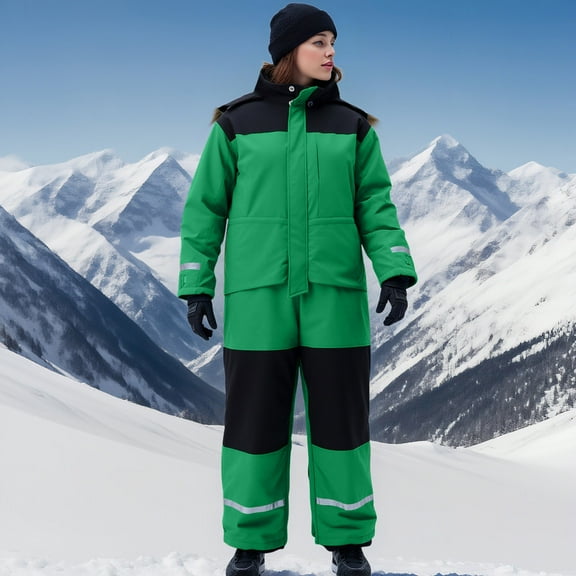 Meichang Men Women Snow Suits One Piece Snowsuits Winter Warm Outdoor Ski Suits Waterproof Windproof Snowboard Snowsuits Jumpsuits