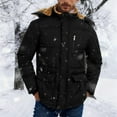 thumbnail image 1 of Meichang Men's Winter Jacket with Hood Sherpa Fleece Lined Thicken Parka Ourdoor Warm Waterproof Snow Ski Coat, 1 of 5