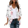 thumbnail image 1 of Meichang Open Front Cardigan for Women Boho Floral Print Chiffon Cardigan Loose Fit Beach Wear Cover Up Womens Kimonos, 1 of 4