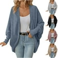 thumbnail image 1 of Meichang Oversized Cardigan Sweaters for Women Open Front Batwing Long Sleeve Knit Sweater Fall Soft Casual Lightweight Cardigans Khaki S, 1 of 1