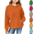 thumbnail image 1 of Meichang Oversized Hoodies for Girls Waffle Hooded Sweatshirts Trendy Preppy Long Sleeve Hoodie with Pocket Kid Girl Hoodie, 1 of 8
