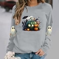 thumbnail image 1 of Meichang Oversized Sweatshirts Women Halloween Ghost Graphic Sweatshirt Party Tops Fall Long Sleeve Crewneck Sweatshirts Holiday Cozy Pullover, 1 of 5
