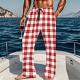 thumbnail image 1 of Meichang Pajama Pant Men Lightweight Plaid Sleep Lounge Pants Elastic Waist Drawstring PJ Bottoms Comfy Sleepwear Pajama Pants with Pockets, 1 of 6