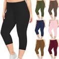 thumbnail image 1 of Meichang Plus Size Workout Capri Leggings for Women Elastic High Waisted Gym Athletic Crop Yoga Pants Slim Fit Stretchy Workout Leggings, 1 of 6
