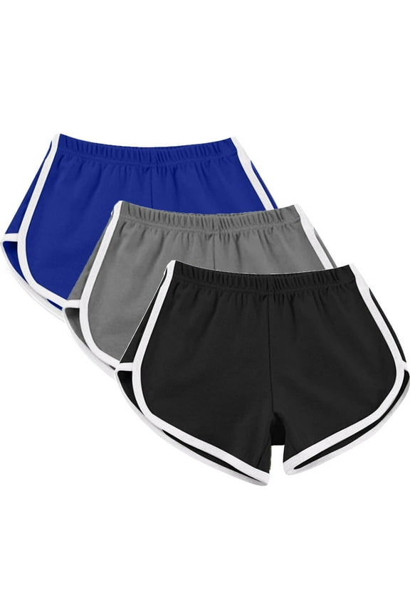 Dolphin Hem Shorts for Women Elastic Waist Comfy Sport Workout Shorts Casual Summer Athletic Shorts Running Gym Shorts