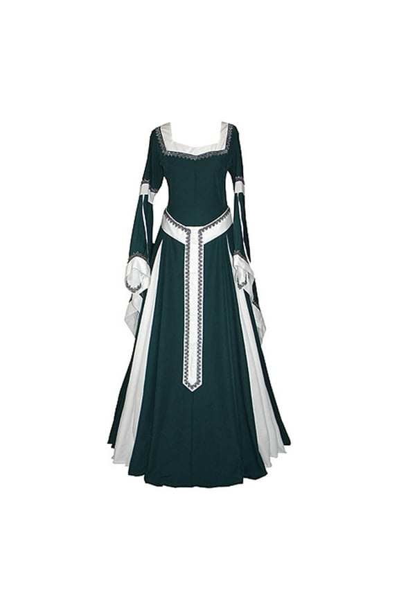 Renaissance Costume for Women Vintage Medieval Elegant Gothic Maxi Dresses Cosplay Irish Steampunk Ball Gown Chemise Dress