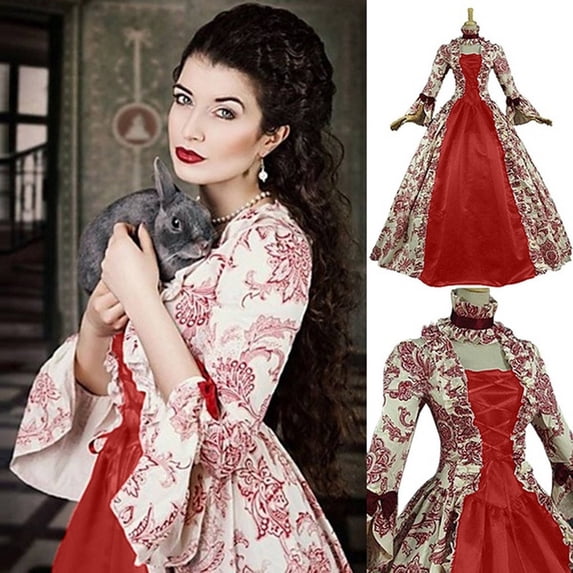 Meichang Renaissance Princess Dress for Women Victorian Dresses 18th Century Rococo Ball Gown Vintage Patchwork Wedding Dresses