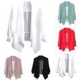 thumbnail image 1 of Meichang Sheer Cardigan for Women Long Sleeve Drape Front Open Chiffon Cardigan Fall Loose Fit Kimono Cover Up Tops, 1 of 4