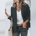 thumbnail image 1 of Meichang Slim Blazer for Women Business Casual Lapel Long Sleeve Suit Solid Button Cardigan Trendy Work Office Jacket, 1 of 8