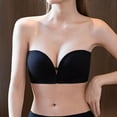 thumbnail image 1 of Meichang Strapless Bras for Women No Wire Push Up T-shirt Bras Seamless Bralettes Elegant Breathable Full Figure Bras Front Closure, 1 of 4