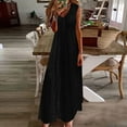 thumbnail image 1 of Meichang Summer Dresses for Women, Sleeveless V Neck Maxi Dresses Solid Eyelet Embroidery Dresses Summer Loose Casual Hollow Out Dresses Long Beach Dresses, 1 of 6