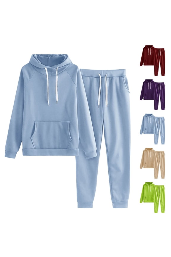 Meichang Tracksuit for Women Casual Sweatsuit 2Pcs Jogger Set Activewear Outfits Pullover Hoodies and Sweatpants Workout Set with Pockets