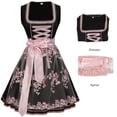 thumbnail image 1 of Meichang Traditional Dirndl Dress for Women Oktoberfest Square Neck Sleeveless Lace Up Maid Dress Bavarian Costume for Carnival Festival Party, 1 of 10
