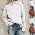 thumbnail image 1 of Meichang Turtle Neck Sweaters for Women Oversized Long Sleeve Cable Knit Pullover Tops Fall Winter Warm Knit Sweater, 1 of 8