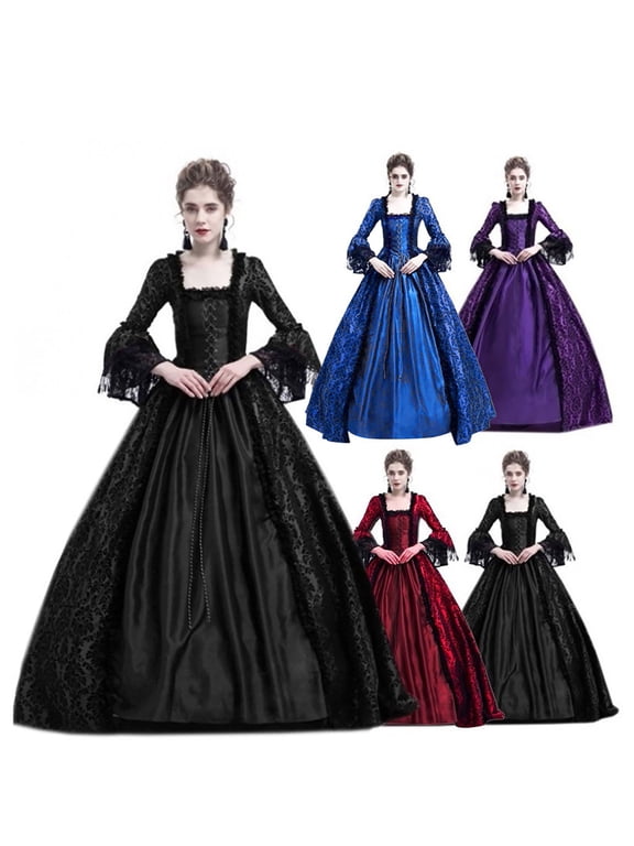Victorian Dresses for Women 18th Century Rococo Ball Gown Vintage Lace Patchwork Wedding Party Dresses Medieval Renaissance Princess Dress