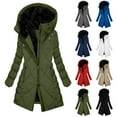 thumbnail image 1 of Meichang Winter Coats for Women with Hood Sherpa Fleece Lined Puffer Jackets Warm Thickened Windproof Petite Women Outerwear Full Zip Padded Jacket with Pockets, 1 of 8