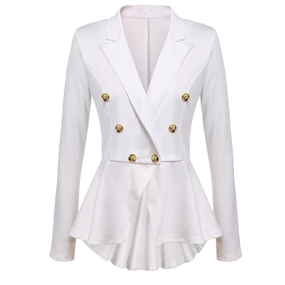 Meichang Women Blazers Dress Fashion Casual Solid Double Breasted Jacket Long Sleeve Suit Work Office Outfit Fashion Dressy