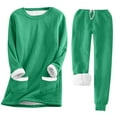 thumbnail image 1 of Meichang Women Fleece Sweatsuit 2 Piece Outfit Winter Warm Sherpa Lined Tracksuit Crewneck Sweatshirts and Sweatpants Pjs Loungewear, 1 of 4